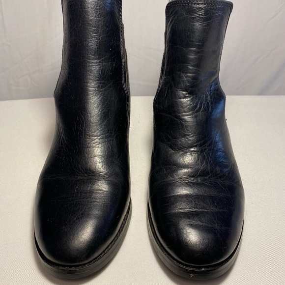 Ralph Lauren Black Leather Kaliyah Chelsea Slip On Ankle Boot 7 VG Condition - Picture 2 of 7